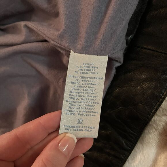 Boden Jacket Black 100% Leather Moto Biker Asymmetrical Zipper Size 4 EUC Gorg - Picture 10 of 16